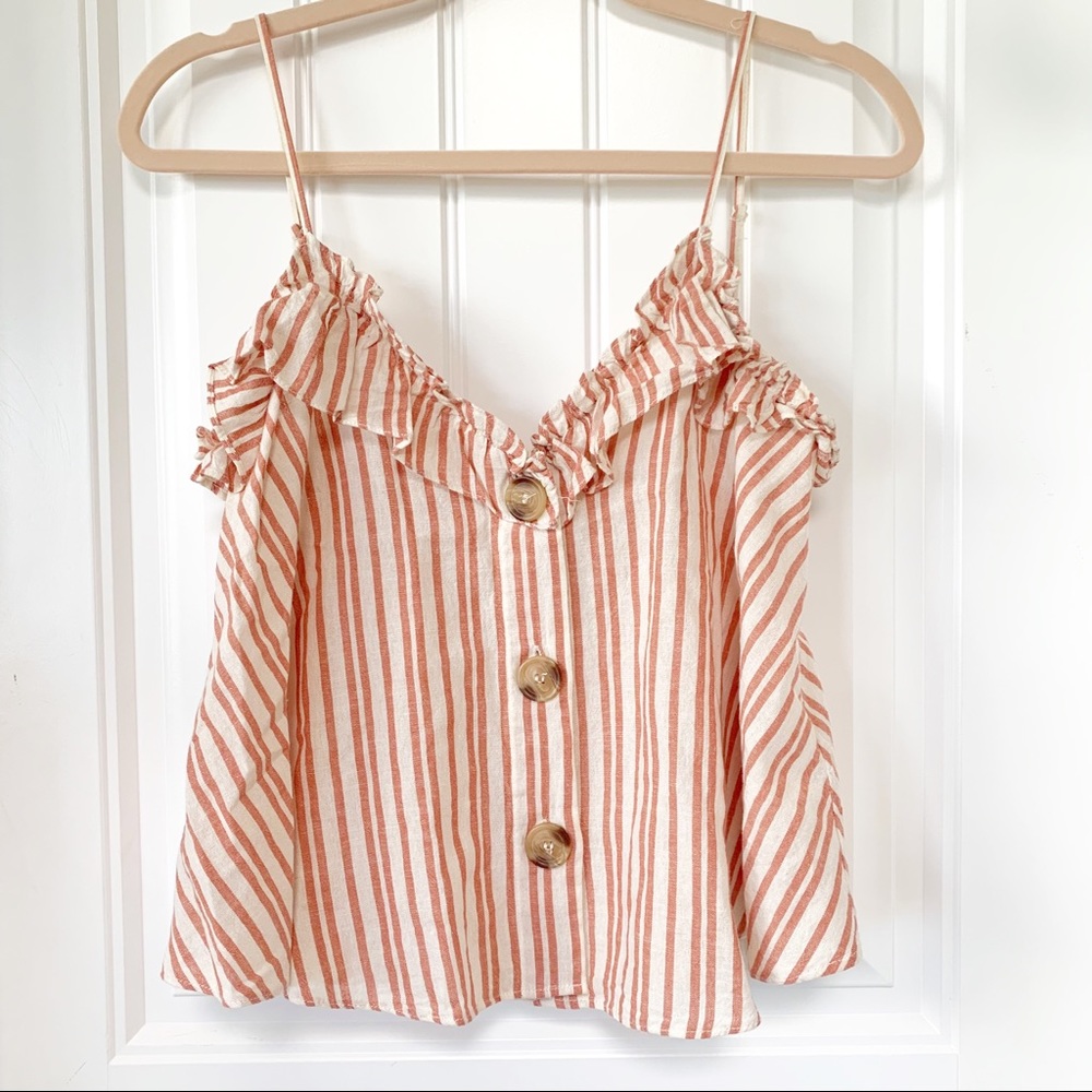 ☀️Zara retro ruffle top ☀️